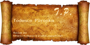 Todesco Piroska névjegykártya